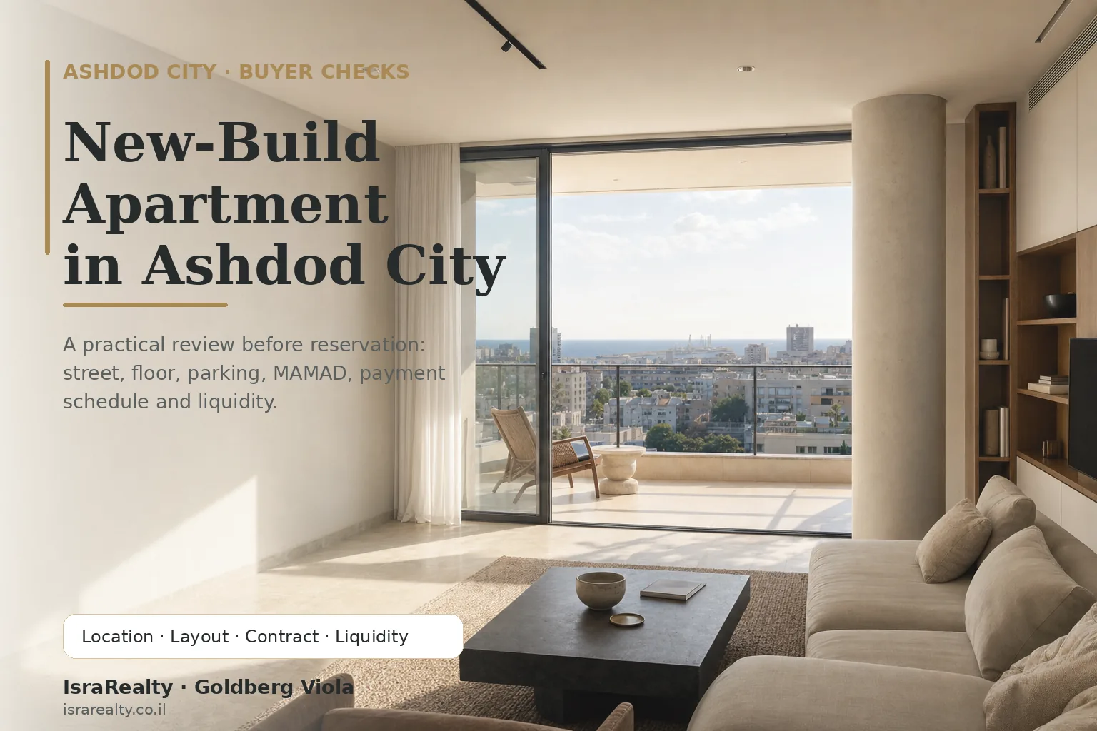 Buying a New-Build Apartment in Ashdod City: What to Check Before Purchase